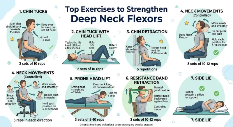 exercises for weak deep neck flexor muscles